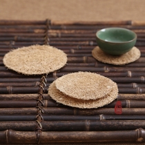Luffa tea mat purple sand pot mat dry soaking table tea ceremony tea set accessories Kung Fu tea cup tea insulating mat