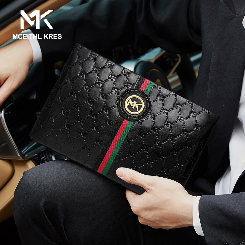 mk Handbag Male 2022 new leather handbag male stylish bag with light luxury bag bag male bag