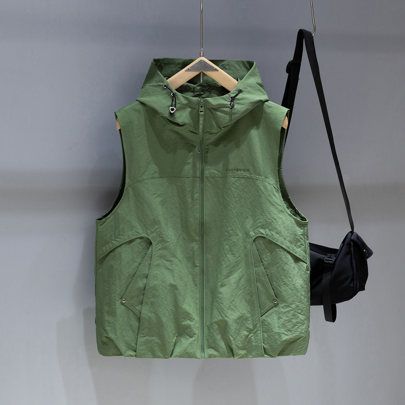 2026 Autumn Old Money Style Unisex Hooded down Vest Trendy Functional Outdoor Workwear Thin Jacket 2026 Autumn Old Money Style Unisex Hooded down Vest Trendy Functional Outdoor Workwear Thin Jacket