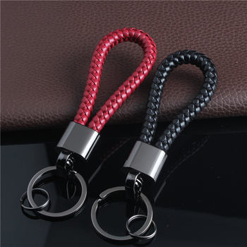 Simple Business Keychain for Men and Women, Creative Hand-Woven Rope Car Key Pendant Keychain for Couples