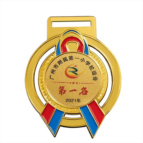 Металлическая медаль индивидуальная хрусталь