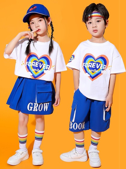 六一儿童啦啦队演出服小学生运动会开幕式拉拉操表演服装合唱班服