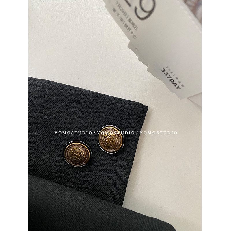 YOMOSTUDIO VINLEN WIND METAL BUTTONS Casual Suits to be made of old clothes accessories Handsewn buckle