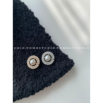 YOMOSTUDIO Xiaoxiang European and American Wind Buttons Pearl Buckle Blouses Women Sweater Decoration Buttoned Metal Button Jacket