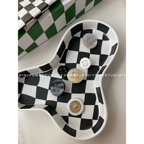 YOMOSTUDIO small incense resin tall button cardigan coat sweater tweed women button button