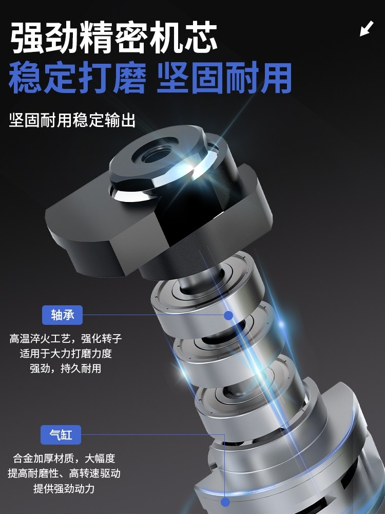 Fupu Pneumatic Grinder Air Grinder Industrial Grade Small Car Polisher Waxing Machine Sandpaper Dry Grinder