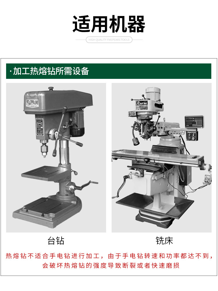 Fupu Hot Melt Drill Bit Tungsten Steel Alloy Extrusion Melting Imported Round Mouth Flat Mouth Tungsten Steel Stretch Drilling Hot Melt Drill