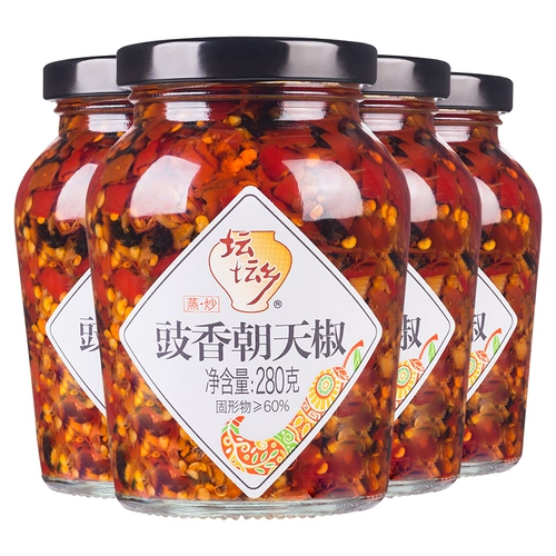 坛坛乡 Danxiang Chao Tianjiao 280g*6 бутылок Hunan Special Pops Farm Farm Farmers Farmers Crop Pepper Mixa соус