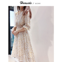 HARSIDE French dress 2021 early Spring Girl sweet gentle wind light color temperament small skirt chic
