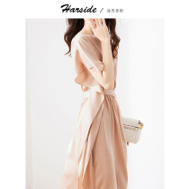 Three acetate satin noodles 2022 New Chinese New Year Summer gentle collection of high end lukewarm and femininity Dress Superior Sense Dress Skirt