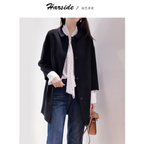 HARSIDE 2020 Winter new small double-sided cashmere coat womens long wool woolen coat tide