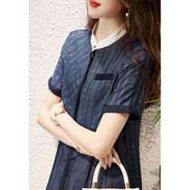 Harsid dress girl 2022 summer new elegant temperament and lean meat shade short sleeve skirt