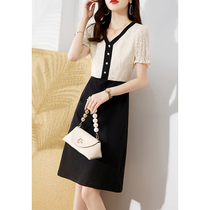 Harsid French Little Fragrance Dress in the summer of 2022 new skinny A - word shade skirt