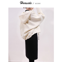 HARSIDE Wool Hooded Sweater Women 2020 New Short Joker Casual Cardigan Zipper Jacket