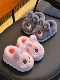 Children's Cotton Slippers for Girls, Winter Cute Rabbit Design, Warm and Fleece-Lined, Parent-Child Matching, Boys' Non-Slip Baby Cotton Shoes, Furry Shoes