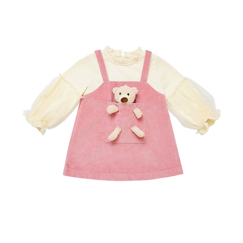 Слинг для девочек, платье, детский комплект, в западном стиле, популярно в интернете, детская одежда, осенний