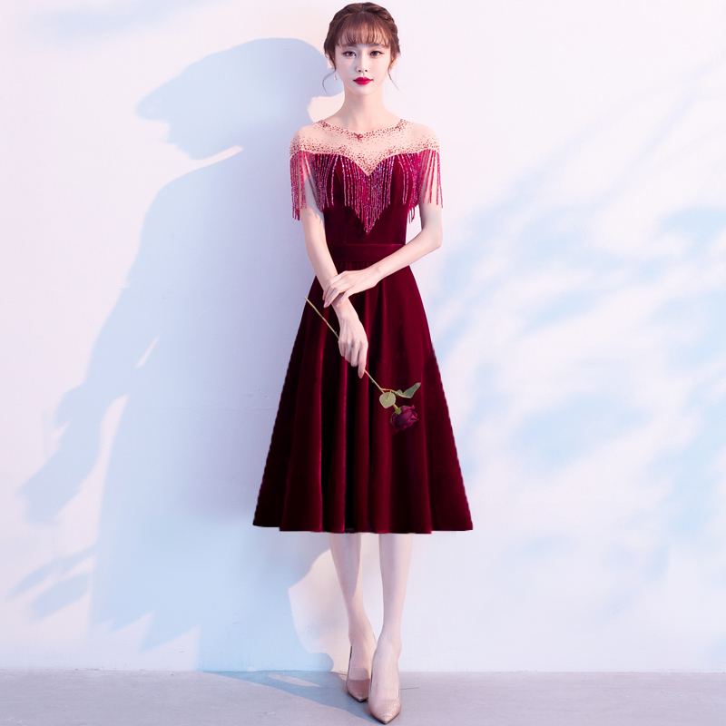  Burgundy, long, mid-length+XL  