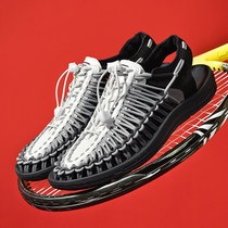 Men Weave Sandals Sandals Summer Non-slip Couples Summer Anadromous Beach Shoes Hollowed-out Roman Sports Sandal Tide