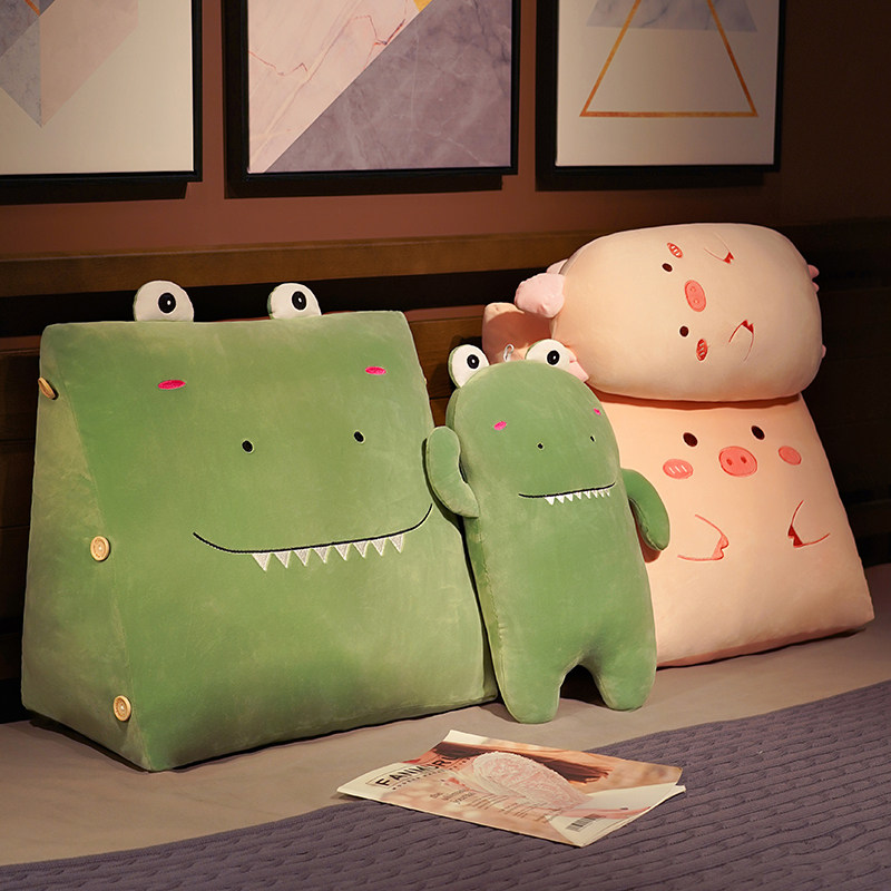 Cute triangle cushion bedside soft bag pillow neck pillow large backrest bedroom bed waist pillow bay window tatami