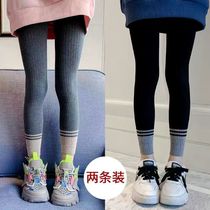 Glint Without Suede Girl Spring Autumn Beat Underpants Wear Foreign Air Children Pants Girls Spring Trendy Long Pants
