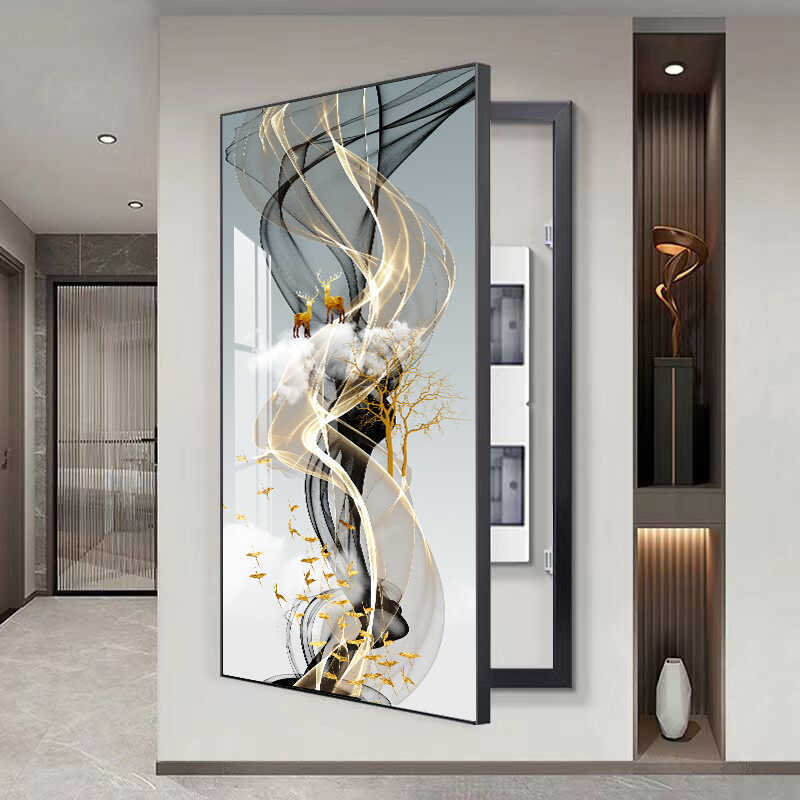 Black, White, and Gray 2026 Electric Meter Box Decorative Painting, Vertical Style, Entryway Switch and Distribution Box Cover Hanging Painting, Fire Hydrant Black, White, and Gray 2026 Electric Meter Box Decorative Painting, Vertical Style, Entryway Switch and Distribution Box Cover Hanging Painting, Fire Hydrant