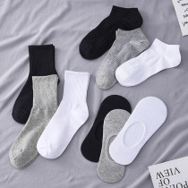 Socks Children Boat Socks Full Cotton Spring Summer Short Socks Light Mouth Short Cylinders Chains Chauffins Shot Summer Thin Anti-Slip Lovers Mid-Cylinder Socks