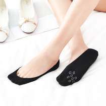 Boat socks Womens pure cotton shallow mouth invisible socks Spring Summer thin Sox bottom silica gel anti-slip summer High heel Shoe damp