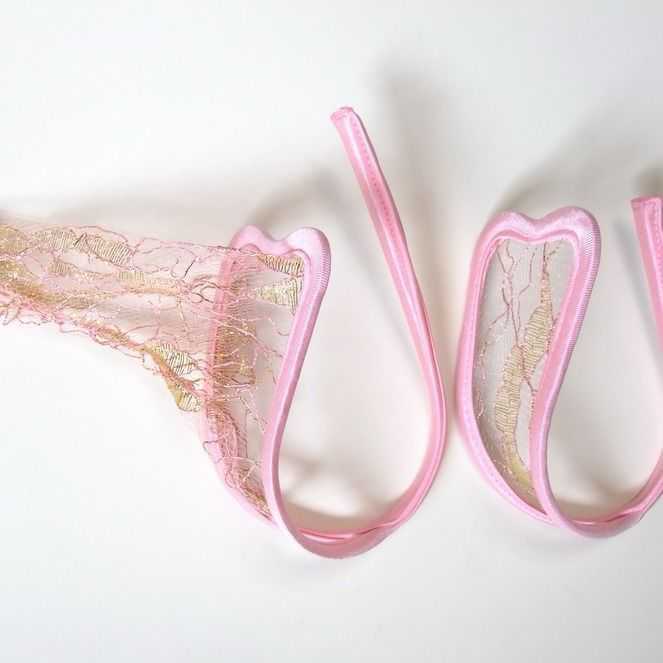 Men's and Women's Sexy Couple Underwear, C-String Lace Transparent Crotchless Panties, Seamless Panties, C-String, Suitable for Both Slim and Plus-Size Individuals
