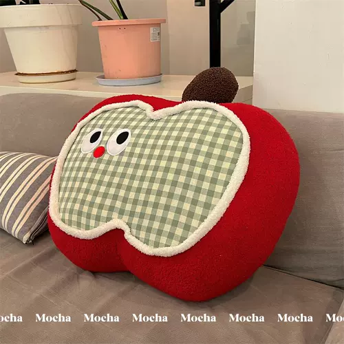 Милое яблоко 𬞟Фруктовая подушка для сна для девочек, эркер, татами, подушка для общежития, диван, офисная подушка для талии, подушка для сиденья