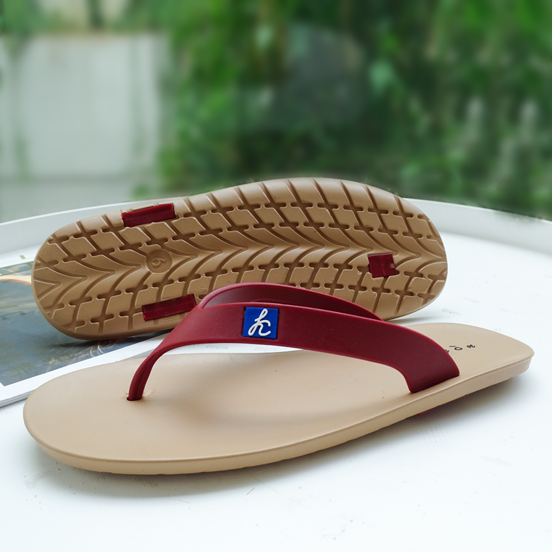 Thai Latex Flip-Flops for Men, Summer Youth Wear-Resistant Non-Slip Beach Sandals, Nanyang Elephant Vietnam Tire Rubber Slippers