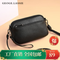 Genuine leather middle-aged mommy hands with inclined satchel bag 2022 new fashion soft leather single shoulder inclined satchel bag bag