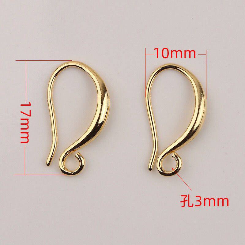 厚みのあるイヤーフック、S925シルバーオープンピアス、ハンドメイドペンダント、DIYピアスアクセサリー、シンプルで汎用性の高いU字型イヤーフック