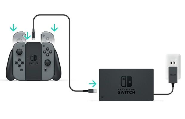 Nintendo chuyển đổi phụ kiện NS chính hãng xử lý sạc đứng sạc sạc joy-con - Người điều khiển trò chơi