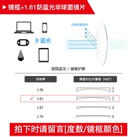 【Анти-синий свет】 с 1,61 объективом (0-600 градусов) (включая раму)