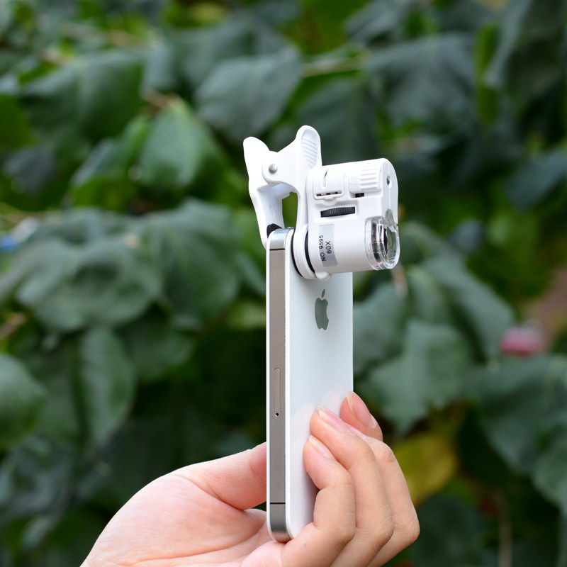 High-power mobile phone microscope LED with lamp banknote inspection photo magnifying glass HD handheld portable stamp printing for the elderly