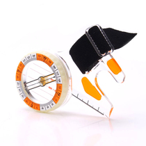 Outdoor motion oriented cross-country strong magnetic compass means north needle left hand thumb type liquid filling without foaming