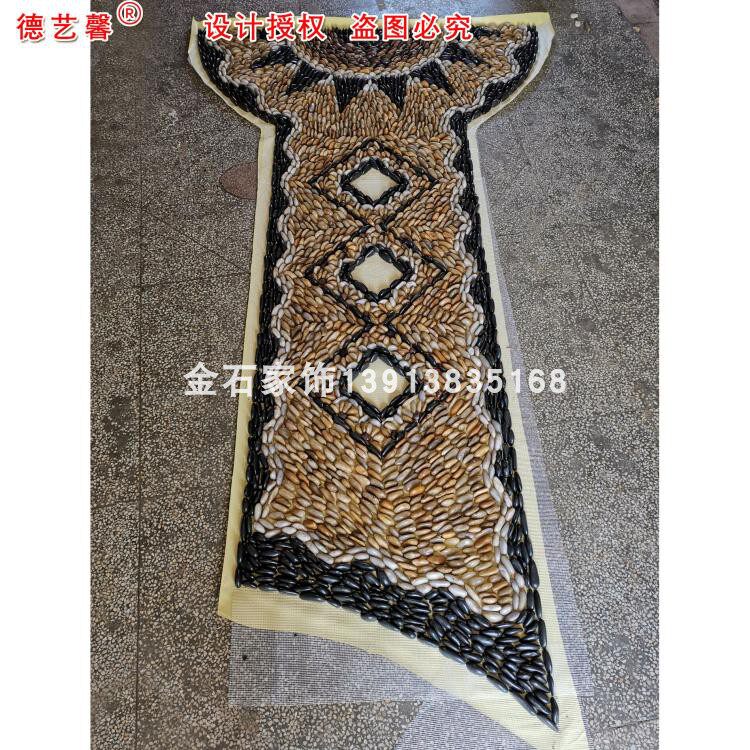 Custom-made rain flower stone cobblestone mosaic mesh stone mesh mat garden stone road massage stone road