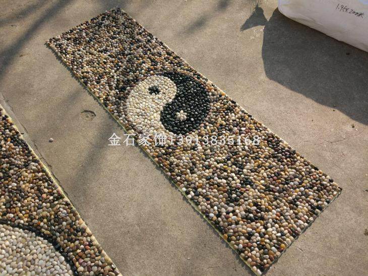 Cobblestone parquet of flowers and stones mosaic web-sheet garden stone sub-road Park Road landscaped cobblestones