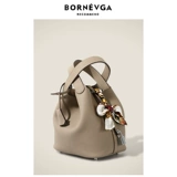 Корзина, портативная сумка через плечо, коллекция 2023, из натуральной кожи, изысканный стиль