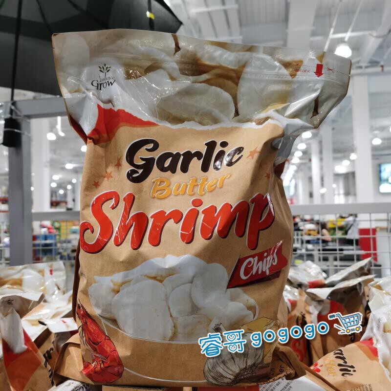 costco Korea imported garlic cream shrimp flavor shortbread 490g puffed snack large bag of potato chips