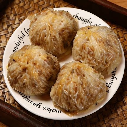 【3袋12只】正宗苏州纸皮烧麦蛋黄芝士肉丁早餐手工烧卖速食批发