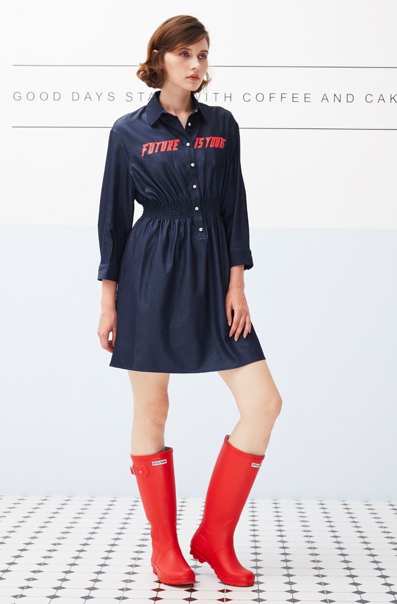 Giày cao cổ nữ Giày cao gót đi mưa - Rainshoes giày đi mưa thời trang