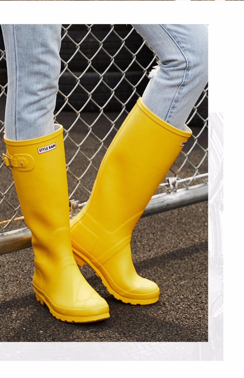 Giày cao cổ nữ Giày cao gót đi mưa - Rainshoes giày đi mưa thời trang