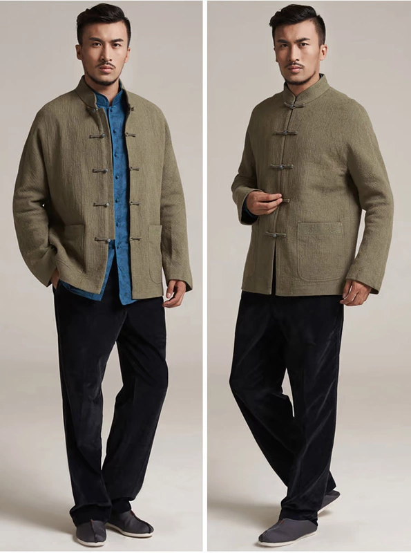 Dalu Pure cotton Kiểu Trung Quốc dài ngang vai Tang nam áo dày phần trung thu mùa đông và trang phục dân tộc