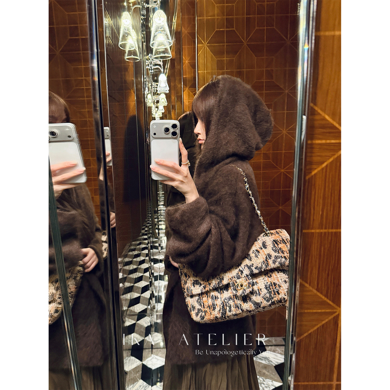 [Not Machine Washable] Qian Meixi's Best-Selling 5,000-Piece 3.0 Version Oversized Hooded Yak Wool 5-Color Knitted Cardigan