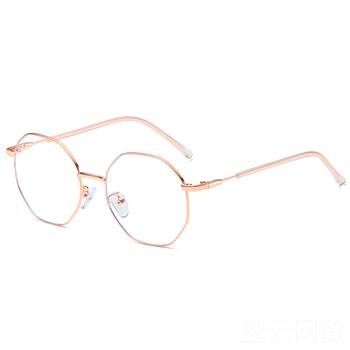 Genuine anti-light radiation glasses polygonal internet celebrity korean version trendy mobile phone blue brain protection goggles anti-fatigue no degree