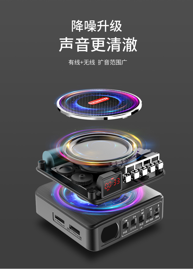 củ phát wifi maxis Newman K61 ong loa giáo viên với lớp học không dây kho báu bài giảng chuyên dụng mini bluetooth lớn loa tai nghe eo lúa mì micro cầm tay có dây hướng dẫn du lịch ngoài trời bán - Trình phát TV thông minh bộ phát wifi 8 cổng
