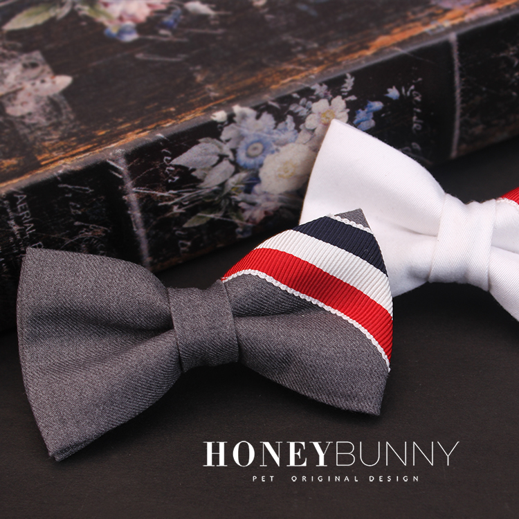 honeybunny pet dog TB bow tie tide brand bow collar cat bell teddy wedding shooting