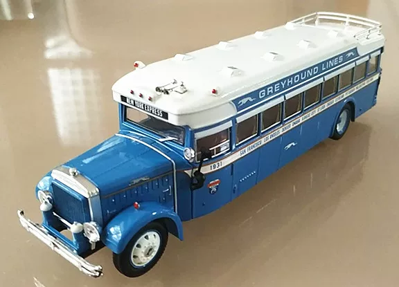 Очень печатано 1/50 Нью-Йорк Creditic Creditic Loamer Модель 1931 автобус Greyhound