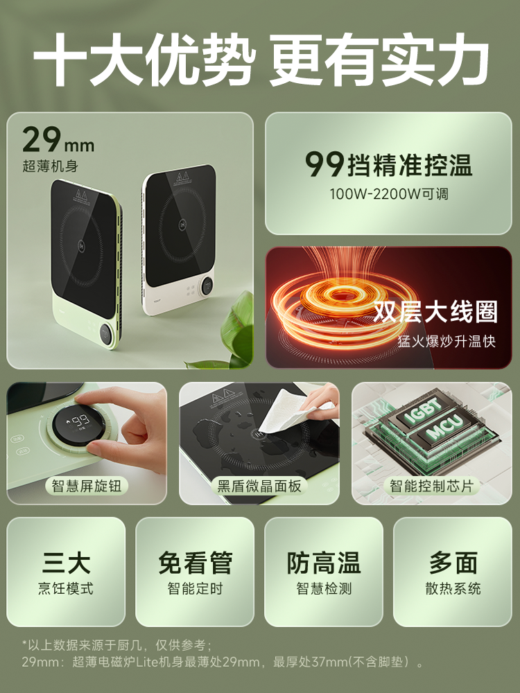 Tokit Kitchen Lite Ultra-Thin Induction Cooker for Home Use, Energy-Saving, Small, High-Power, Special for Hot Pot, Mini New Model